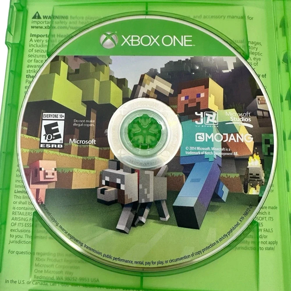 Minecraft Xbox One Edition Original Case & Disc Microsoft Mojang